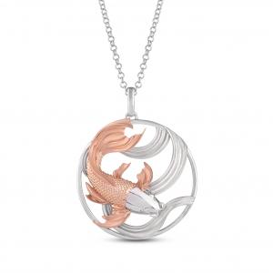 Koi Model-1 Pembe Balık Tasarımlı Kolye