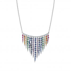 Rainbow D3196-7CNW Gümüş Kolye