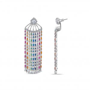 Rainbow DM3829-7CEW Gümüş Küpe