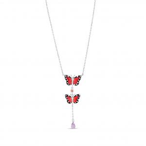 Monarch Butterfly Model-8 Gümüş Kolye