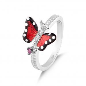 Monarch Butterfly Model-9 Gümüş Yüzük