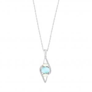 Lucky Gems P5087W Gümüş Kolye